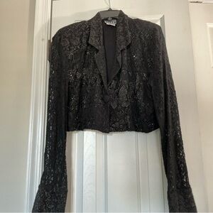 Vintage Black Lace Women's Jacket